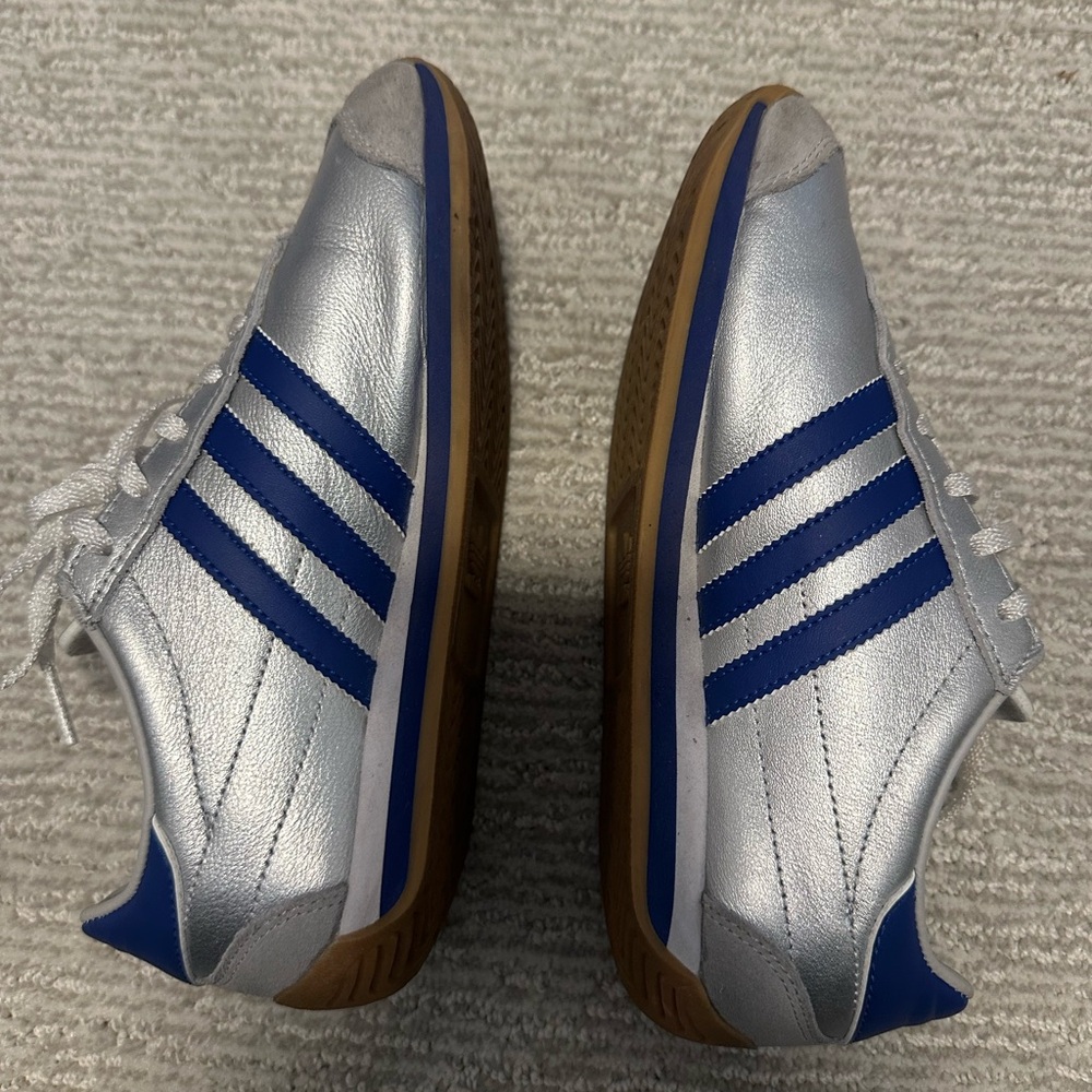 Adidas Originals silver and blue country trainers women’s size 6 men’s size 5 - Picture 5 of 10